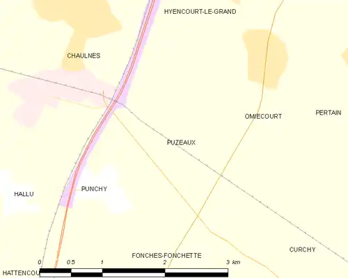 Detailkaart van de gemeente