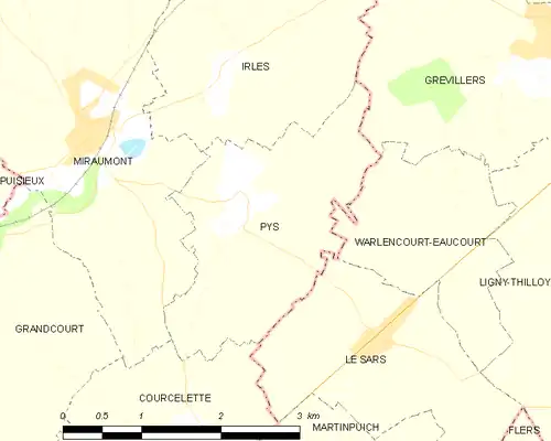 Detailkaart van de gemeente