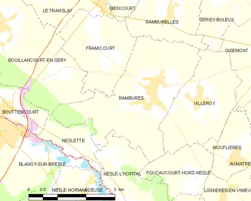 Detailkaart van de gemeente