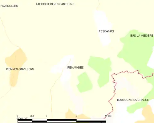 Detailkaart van de gemeente