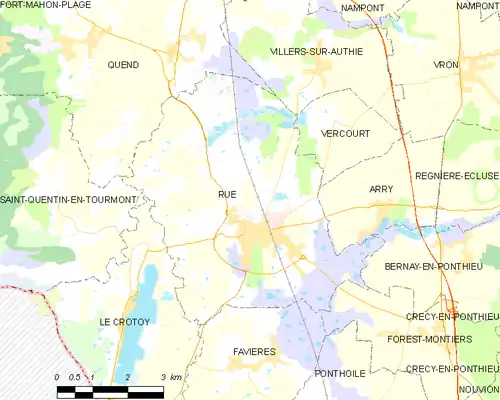 Detailkaart van de gemeente