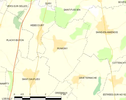 Detailkaart van de gemeente