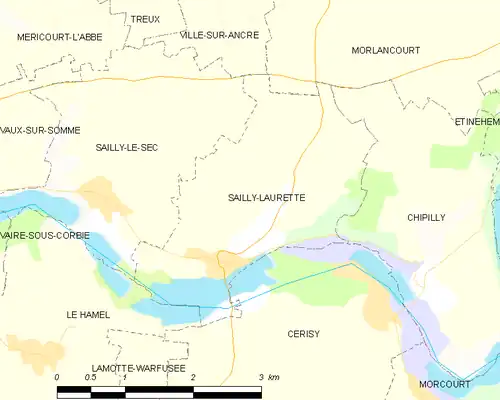 Detailkaart van de gemeente