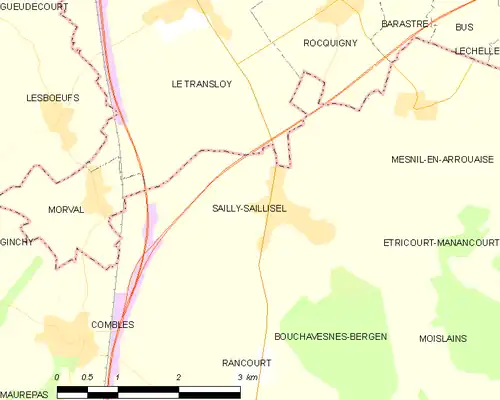 Detailkaart van de gemeente