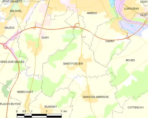 Detailkaart van de gemeente