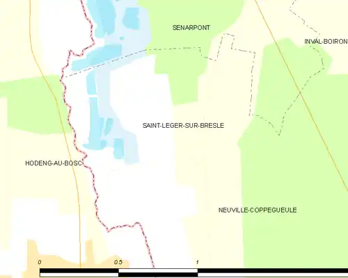 Detailkaart van de gemeente