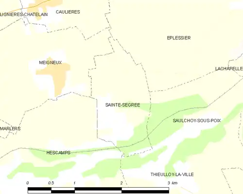 Detailkaart van de gemeente