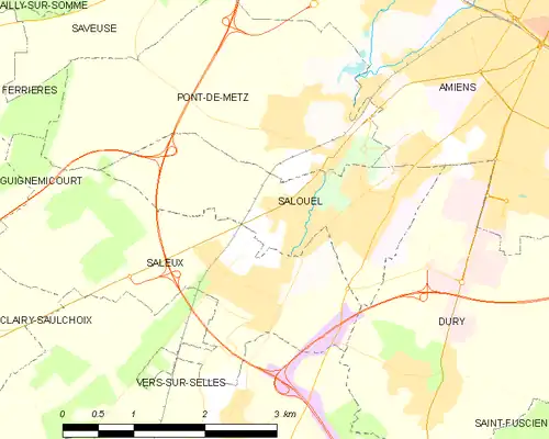 Detailkaart van de gemeente