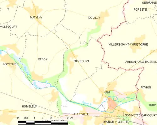 Detailkaart van de gemeente