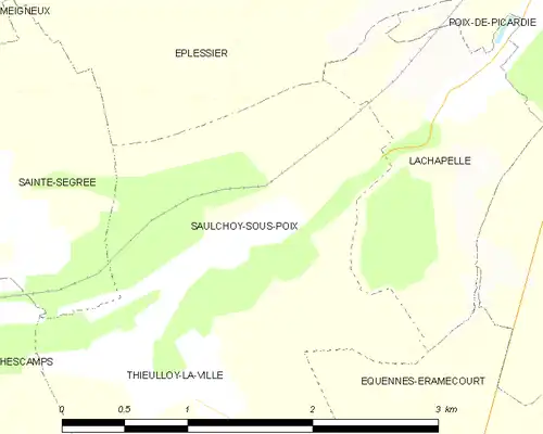 Detailkaart van de gemeente