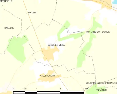 Detailkaart van de gemeente