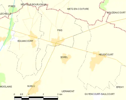 Detailkaart van de gemeente