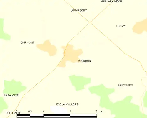 Detailkaart van de gemeente