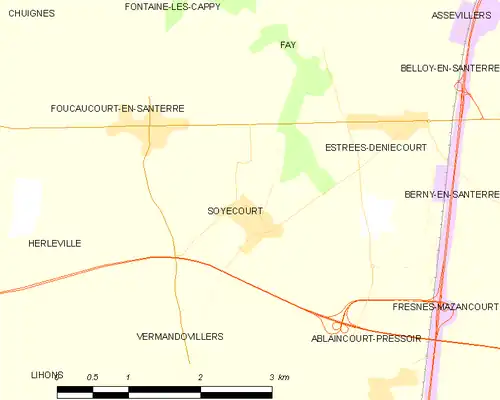 Detailkaart van de gemeente