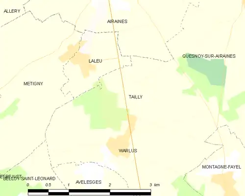 Detailkaart van de gemeente