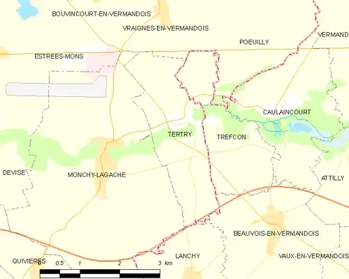 Detailkaart van de gemeente