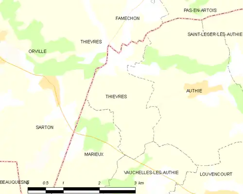 Detailkaart van de gemeente