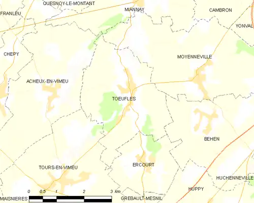 Detailkaart van de gemeente