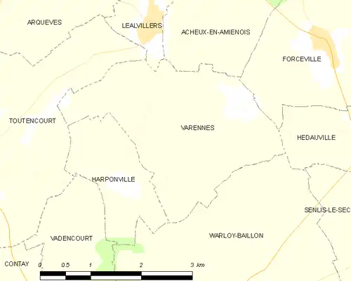 Detailkaart van de gemeente