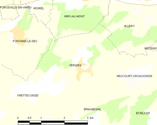 Detailkaart van de gemeente