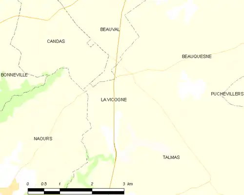 Detailkaart van de gemeente