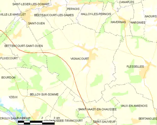 Detailkaart van de gemeente