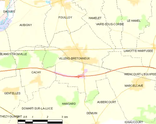 Detailkaart van de gemeente