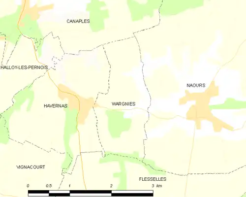 Detailkaart van de gemeente