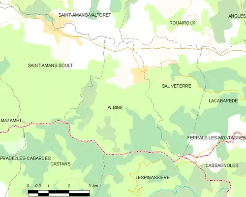 Detailkaart van de gemeente