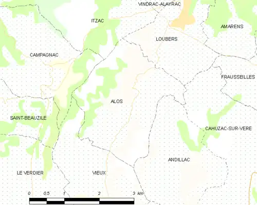 Detailkaart van de gemeente