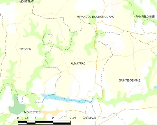 Detailkaart van de gemeente