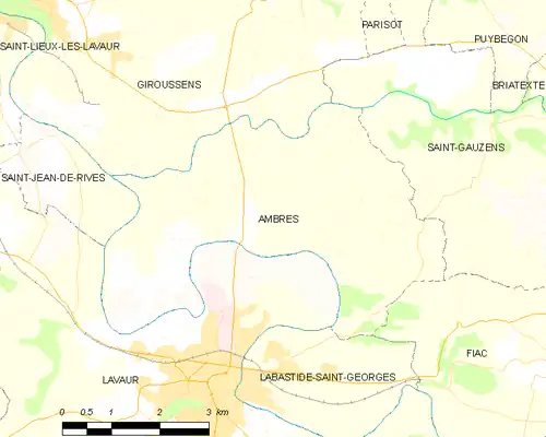 Detailkaart van de gemeente