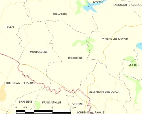 Detailkaart van de gemeente