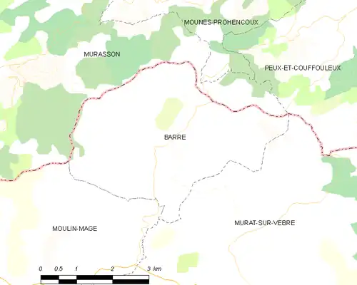 Detailkaart van de gemeente