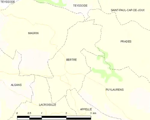 Detailkaart van de gemeente