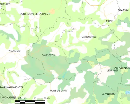 Detailkaart van de gemeente