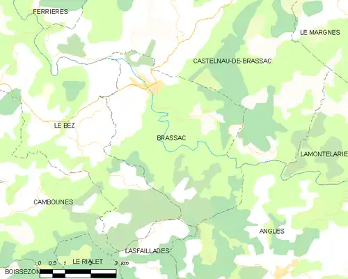 Detailkaart van de gemeente