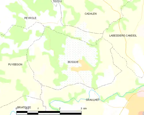 Detailkaart van de gemeente