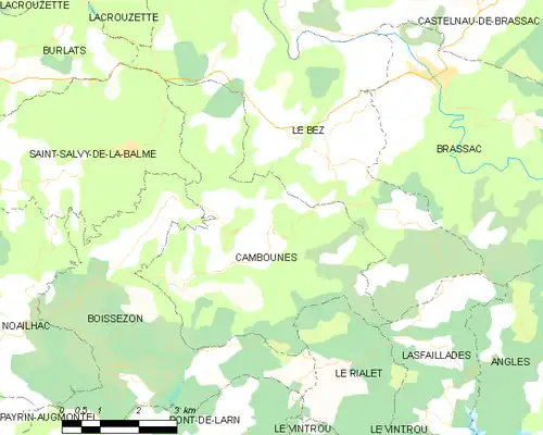 Detailkaart van de gemeente