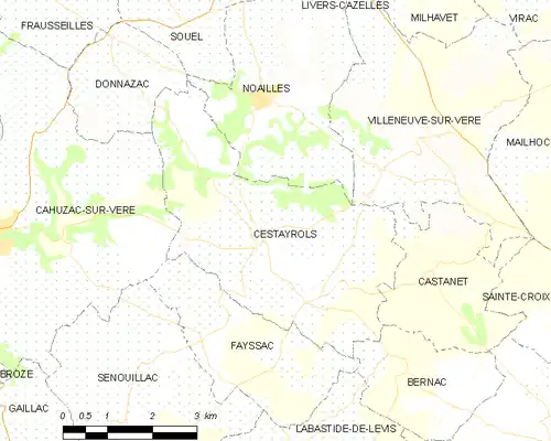 Detailkaart van de gemeente