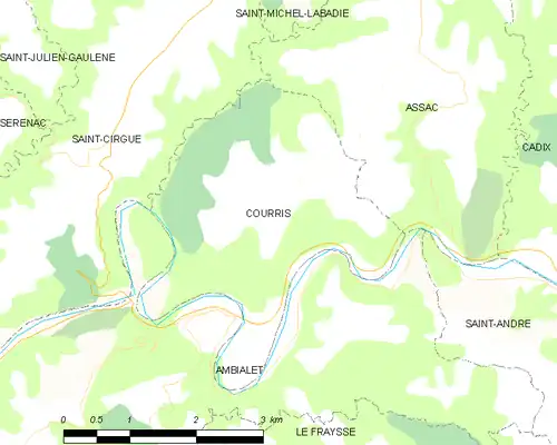 Detailkaart van de gemeente