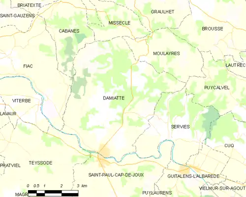 Detailkaart van de gemeente