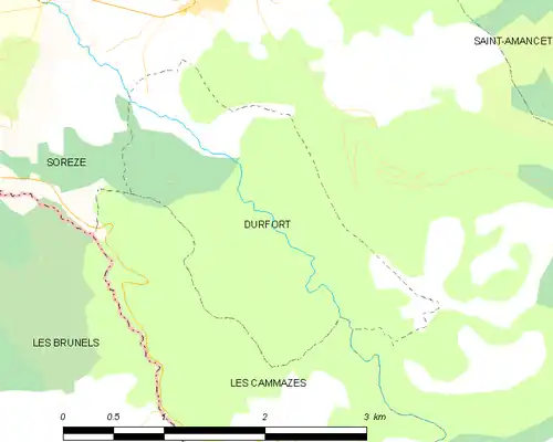 Detailkaart van de gemeente