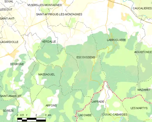 Detailkaart van de gemeente