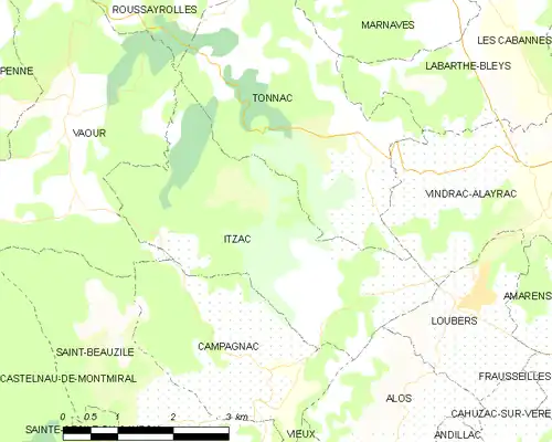 Detailkaart van de gemeente