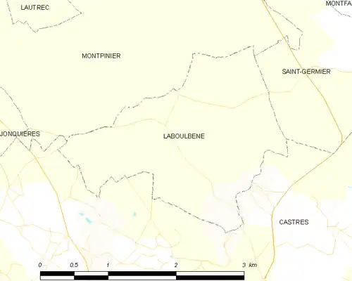 Detailkaart van de gemeente