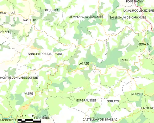 Detailkaart van de gemeente