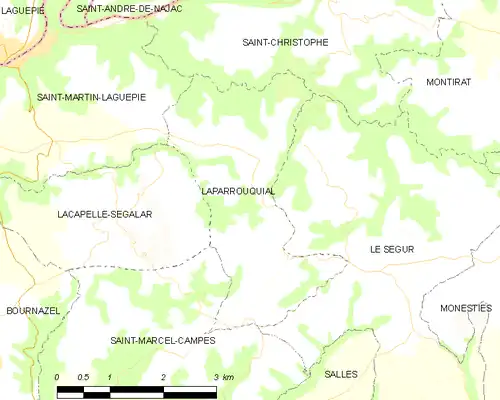 Detailkaart van de gemeente