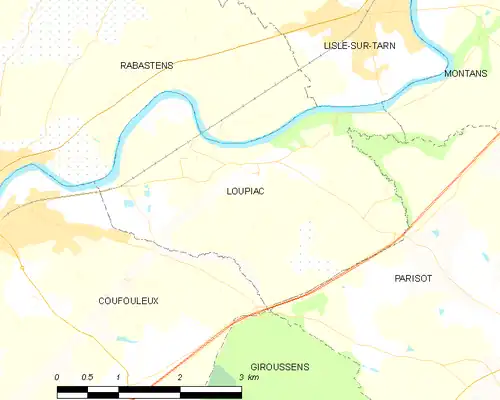 Detailkaart van de gemeente