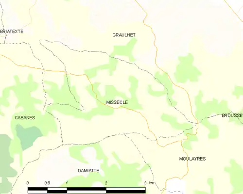 Detailkaart van de gemeente